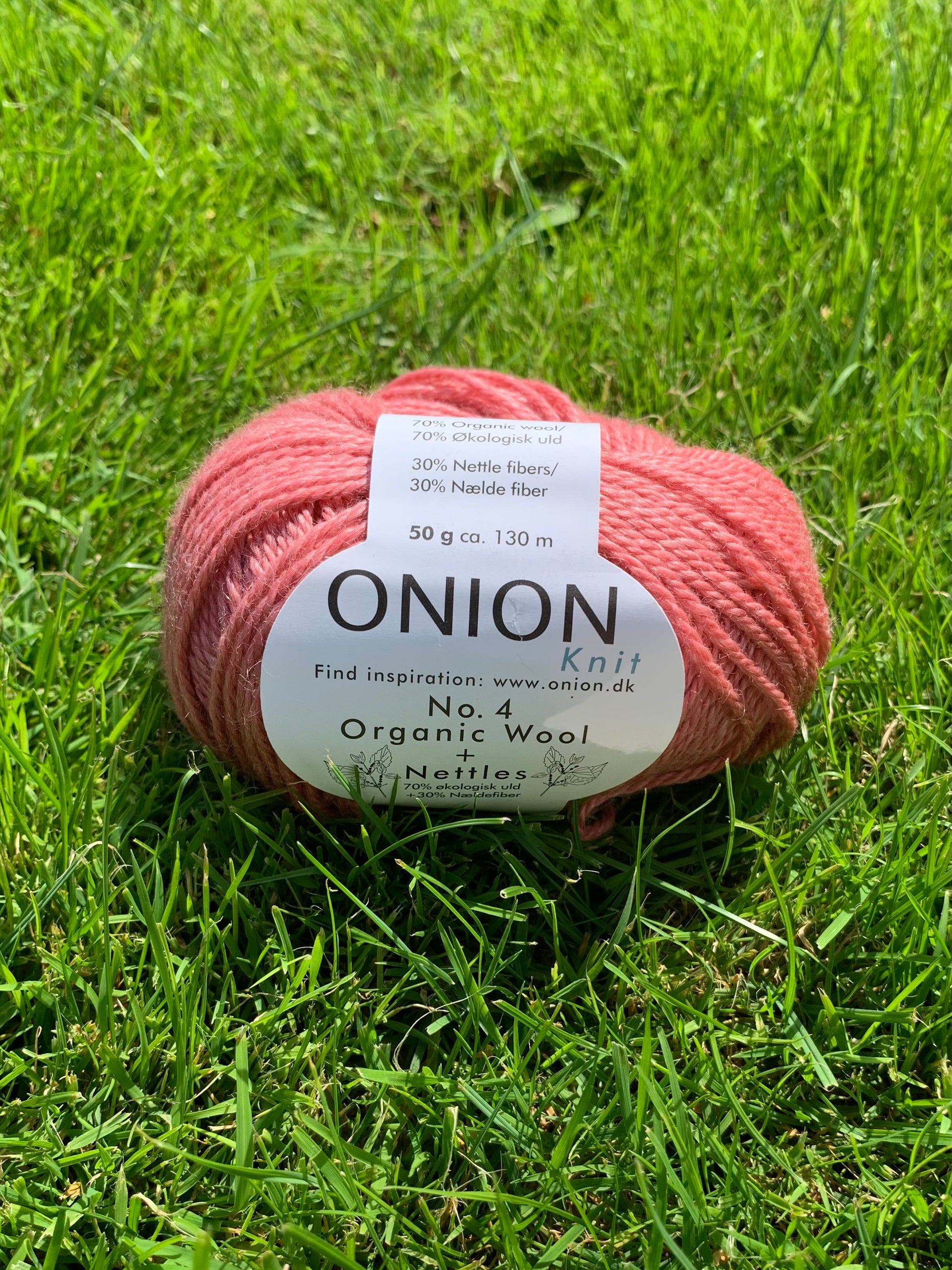 ball of onion yarn in colour 826